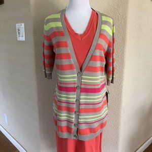 TAHARI 2-PC Sweater Dress w/Cardigan NWT Sz M